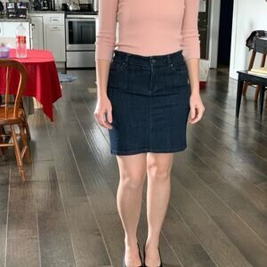Ann Taylor Denim Mini Skirt, Size 6P